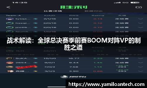 战术解读：全球总决赛季前赛BOOM对阵VP的制胜之道